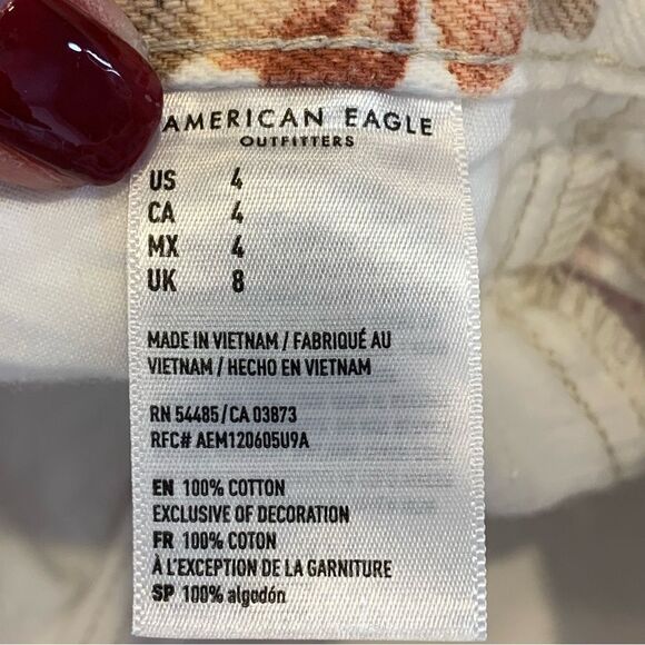 American Eagle Mom Shorts Floral Rolled Cuff Size 4 - Picture 9 of 9